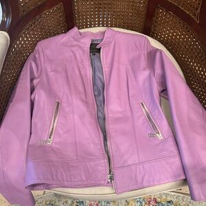 ❤️SOLD, SOLD!!!Women's Purple Leather Jacket